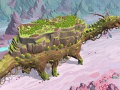 The Wandering Village'da bir şehri gösteren bir görsel, şimdi Steam'de %50 indirimli.