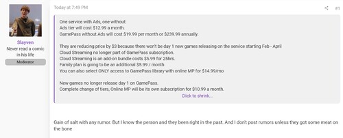 Sızdırılan Xbox Game Pass değişiklikleri gösterilmektedir