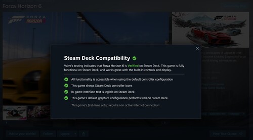 Forza Horizon 6 Steam Güvertesi doğrulanmış değerlendirme
