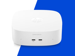 Yeni OmniDesk Mini, Core 5 320'e kadar olan modellerle sunulmaktadır. Resimde: mini PC'nin ön yüzünü gösteren tanıtım fotoğrafı.