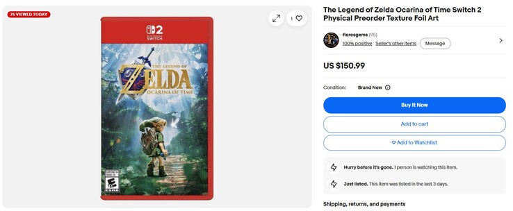 Zelda: Ocarina of Time remake'i eBay'de listelendi. 