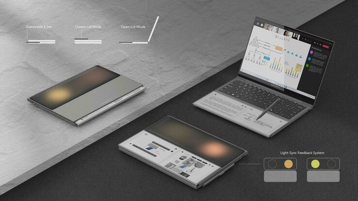 Compal AI Book konsepti çoklu kullanım modlarına sahiptir.