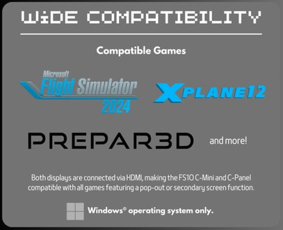 Bu ekranların çeşitli uçuş simülatörleriyle uyumlu olması gerekiyor