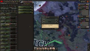 Resimde görülüyor: Hearts of Iron IV'ten bir oynanış ekran görüntüsü.