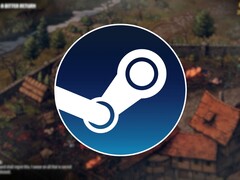 Steam logosu ve şu anda %80 indirimli olan Thronebreaker: The Witcher Tales oyununu gösteren bir resim.