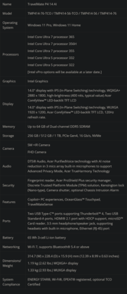 TravelMate P4 14 AI özellikleri