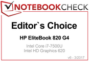 Editor's Choice Award in April 2017: EliteBook 820 G4