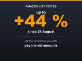 Amazon'un liste fiyatlarını yüzde 44'e kadar artırdığı, ancak ödeme sırasında ödenen fiyatların aynı kaldığını gösteren grafik
