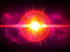 Bir sanatçının süpernovayı gösteren illüstrasyonu.