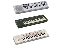 Casio VL-1, SK-1 ve MT-40'ı gösteren bir görüntü.