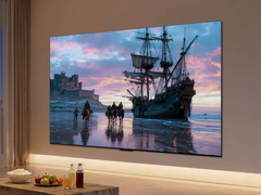 TCL C7L serisi TV duvara monte edilmiştir.