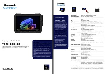 Panasonic Toughbook G3 özellikleri