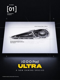 iQOO Pad Ultra'nın dahili soğutma fanı ve teknik özellikleri