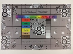 A photo of our test chart