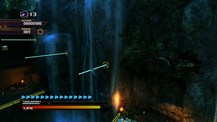 Unleashed Recompiled'ın çıkışından önce emülasyon olmadan PC'de oynanamayan Sonic Unleashed'ın gece bölümlerinde