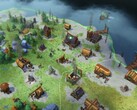 Northgard: Definitive Edition’da bir köyü gösteren bir görsel.