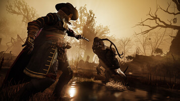 GreedFall'daki bir yaratığı gösteren bir görüntü.