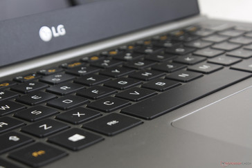 Key feedback feels softer than the keys of the HP Spectre 13