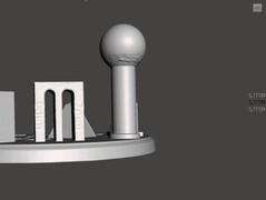 MeshMixer'da Scanbench'in 6 mm'lik yüzeyinin ölçümü