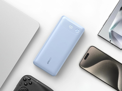 Anker'in Puslu Mavi Güç Bankası (20K, 87W, Dahili USB-C Kablosu)