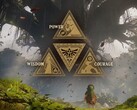 The Great Deku Tree ile birlikte görülen Triforce sembolü