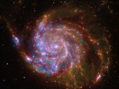 Spiral bir galaksiyi gösteren bir görüntü.