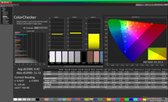 Kalibrasyon öncesi ColorChecker (sRGB ile karşılaştırıldığında)