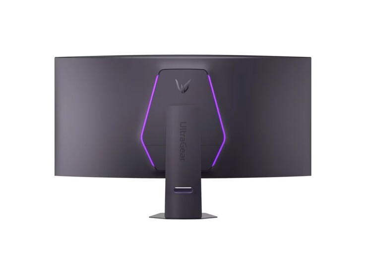 UltraGear 52G930B-B'nin arkasında şık bir RGB halkası vardır.