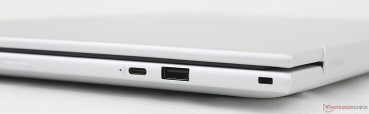 Sağ tarafta: USB-C w/ DisplayPort 1.4 + Güç Dağıtımı (10 Gbps), USB-A (5 Gbps), Güvenlik kilidi, Nano-SIM (isteğe bağlı)