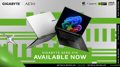Gigabyte Aero X16 14 saate kadar pil ömrü sunar