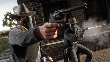 Red Dead Redemption 2'de Arthur Morgan ve Lenny Summers'ı gösteren bir görüntü.