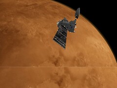 Mars'taki ExoMars 2016 Eser Gaz Yörünge Aracı'nın sanatçı izlenimi