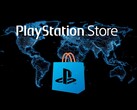 Dünya haritasında gösterilen PlayStation Store logosu