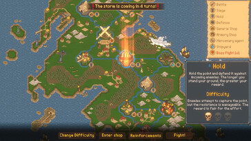 Sons of Valhalla oyunundaki haritayı gösteren bir görsel.