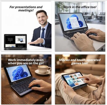 Pocket 8 dizüstü bilgisayar son derece kompakttır.