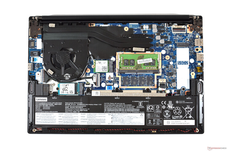 View of the innards of the ThinkPad E14 Gen 2