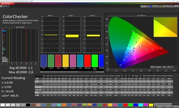 Renk doğruluğu (renk şeması: Orijinal renk Pro, renk sıcaklığı: sıcak, hedef renk alanı: sRGB)