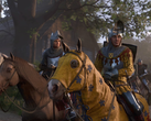 Kingdom Come Deliverance 2'den Henry ve Hans Capon'un ata bindiğini gösteren bir ekran görüntüsü