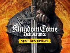 Kingdom Come için tanıtım resmi: Deliverance yeni nesil güncellemesinin Henry'yi kılıç tutarken gösteren tanıtım resmi.
