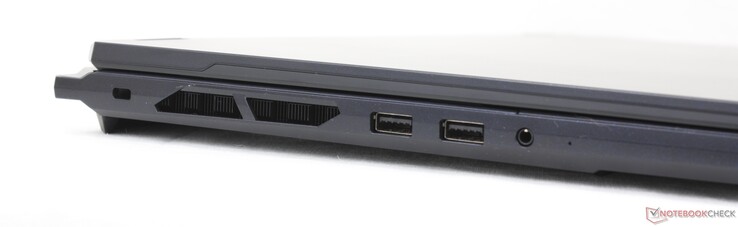 Sol: Kensington Kilidi, 2x USB-A 3.2 Gen. 2, 3,5 mm kulaklık