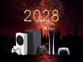 Xbox ve PS5 konsolları 2028 arka planında gösterildi
