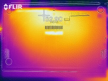 Heat development in our The Witcher 3 test - Bottom