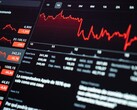 Finansal verileri gösteren dijital bir borsa gösterge paneli.