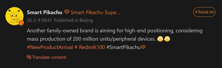 Smart Pikachu Redmi K100 serisi hakkında yeni bir rapor paylaştı
