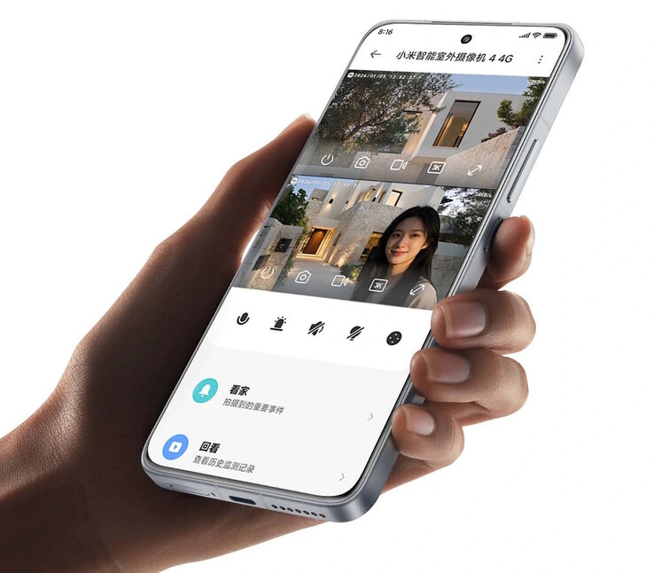 Xiaomi Smart Outdoor Camera 4 4G Dual-Camera Edition, Xiaomi uygulaması üzerinden kontrol edilebiliyor. (Resim kaynağı: Xiaomi)