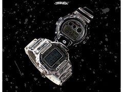 Casio ve Joshua Vides, G-Shock saatlere çarpıcı bir çizgi roman makyajı yapıyor. Resimde gösterilmiştir: DW-5600JV-7 (sağda) ve DW-6900JV-1 (solda)