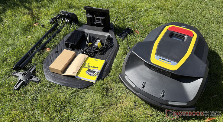 RTK robotik çim biçme makinesi Kärcher RCX 6'nın teslimat kapsamı