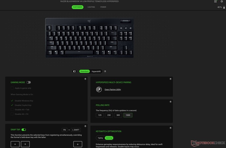 BlackWidow V4 HyperSpeed TKL Synapse özelleştirme