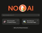 DuckDuckGo'nun 'Yapay zeka yok' işareti arama motoru tarafından belirgin bir şekilde gösteriliyor