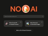 DuckDuckGo'nun 'Yapay zeka yok' işareti arama motoru tarafından belirgin bir şekilde gösteriliyor